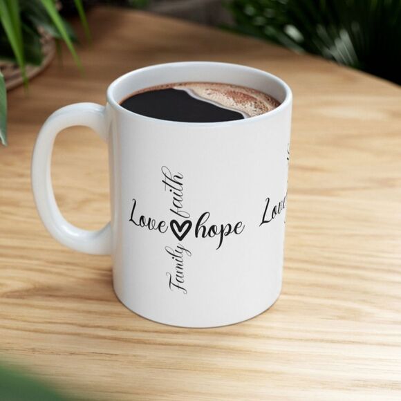 Love and Hope Coffee Cup inspirational and daily motivation Ceramic Mug 11 Oz - Picture 6 of 9